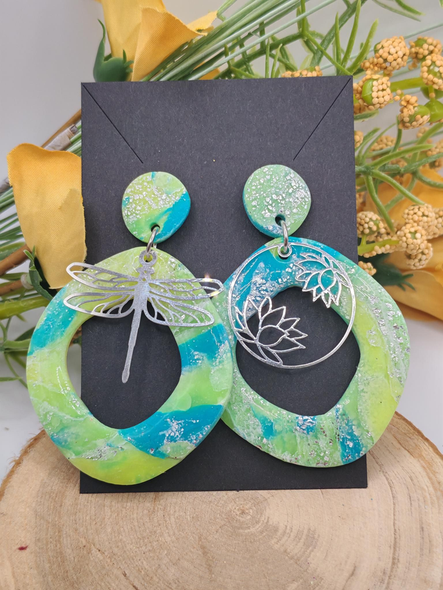 Victoria bleu/vert marbré 