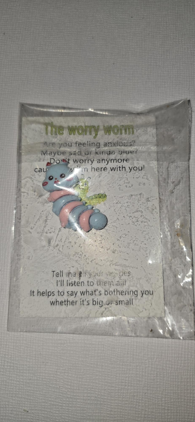 Worry worm pink blue