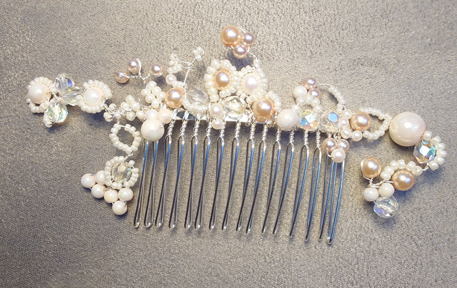 Decorative Silver Hair Comb