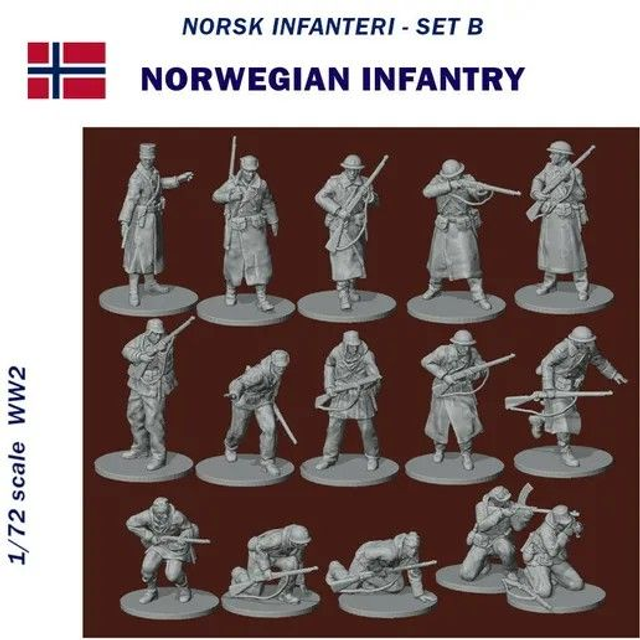 Rezpla - 1/72 Norwegian Infantry Set B