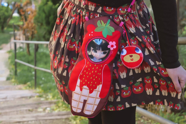 Blythe doll carrier bag Frutoso Strawberry Chocolate 