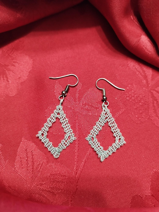 Boucles d'oreilles losange 