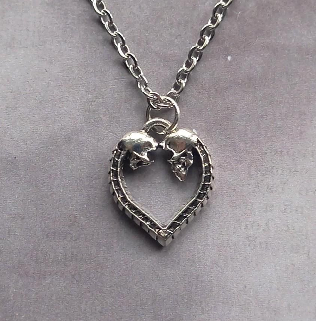 Skull Heart Necklace 
