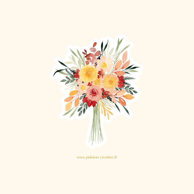 Sticker vinyle Bouquet d&#039;automne