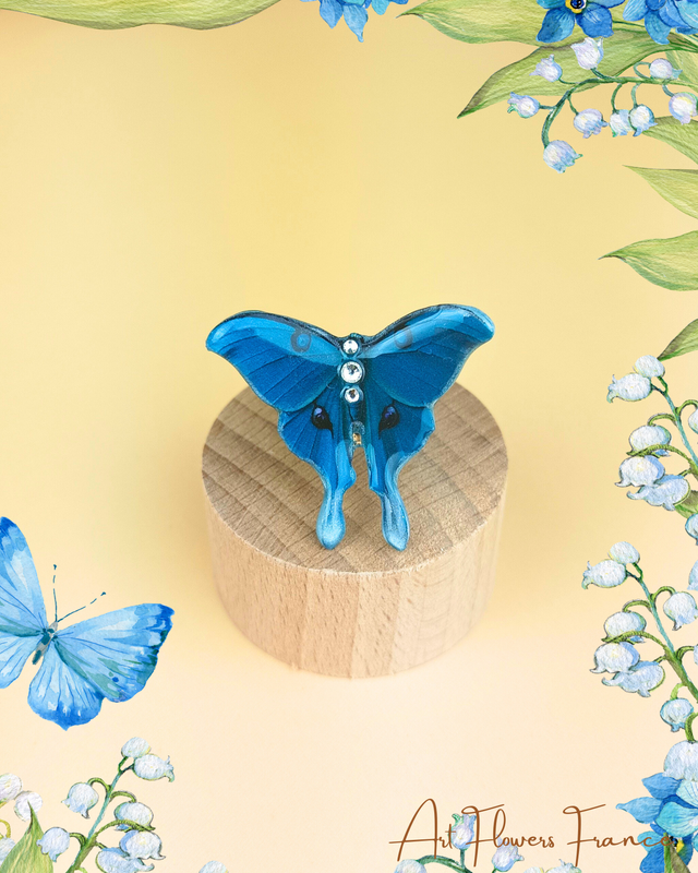 Bague Papillon Mystique bleu 