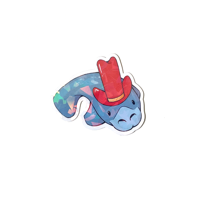 &quot;Hoge hoed zeekoe sticker&quot;