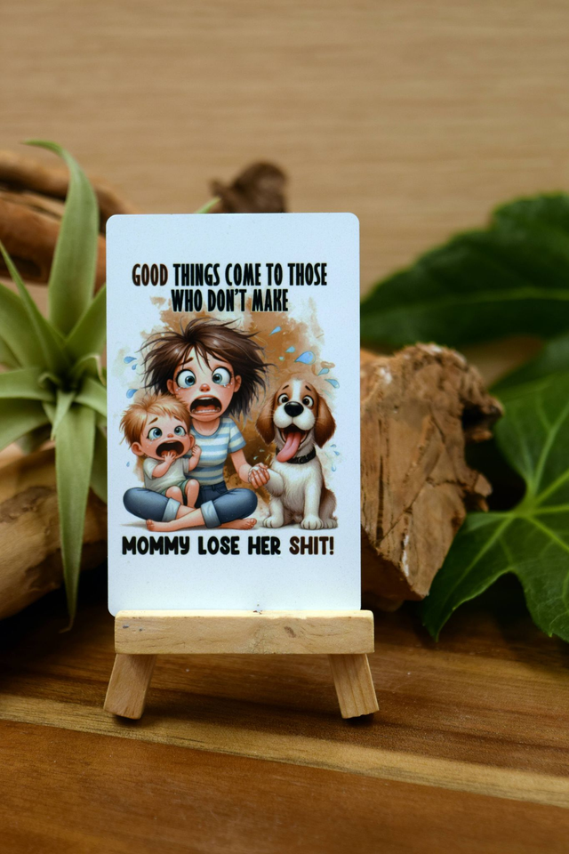 “Mommy&#039;s Stress Relief” Wallet / Purse Card – Humorous Gift for Moms