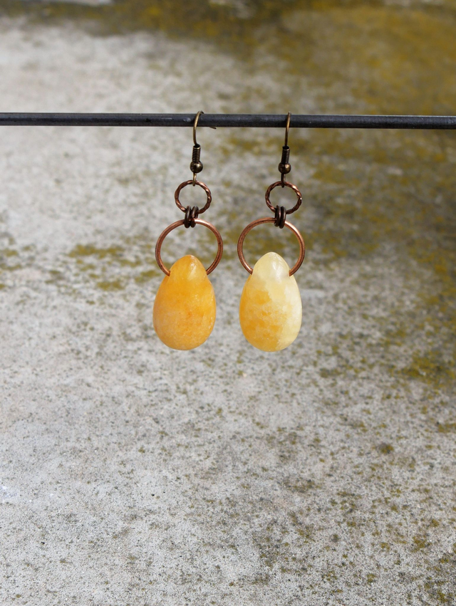 Boucle d'oreille Calcédoine