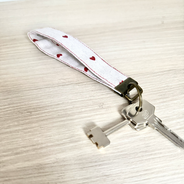 Dragonne porte-clés cœurs