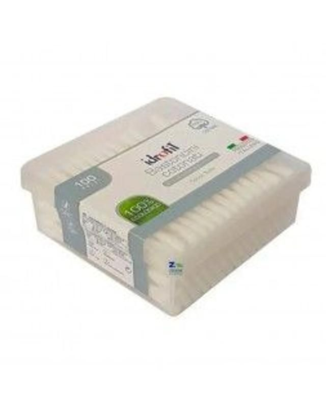 Set 100 Cotton Fiok Bastoncini Cotonati Biodegradabili