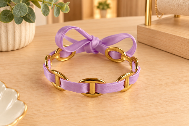 Braceler jonc lilas
