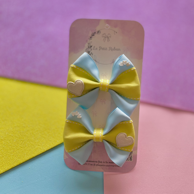 Paire de barrettes ciel 