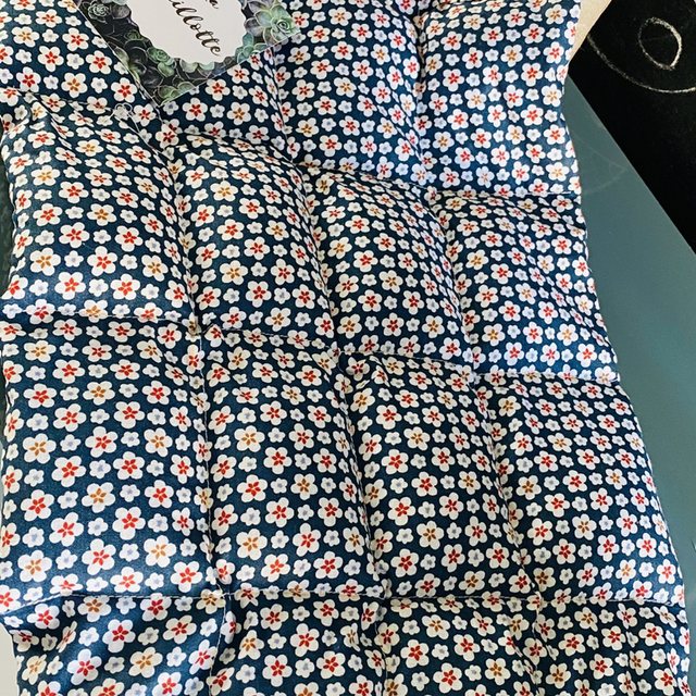 Bouillotte en graines de lin bio - XXL 30X45 cm - tissu paon