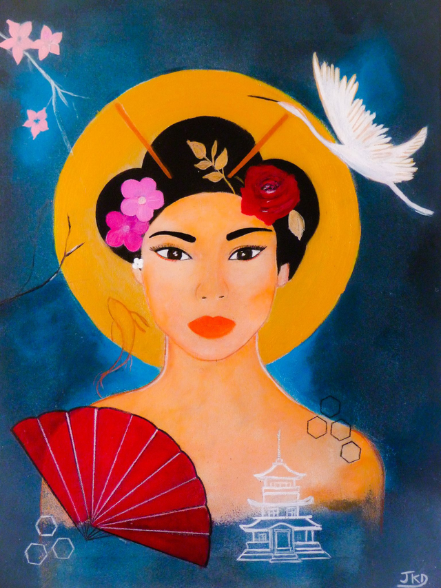 EVASION AU PAYS DU SOLEIL LEVANT  " Oeuvre originale "