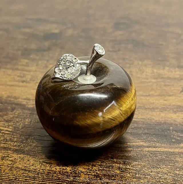 Pomme en Œil de Tigre - 4,5 cm environ