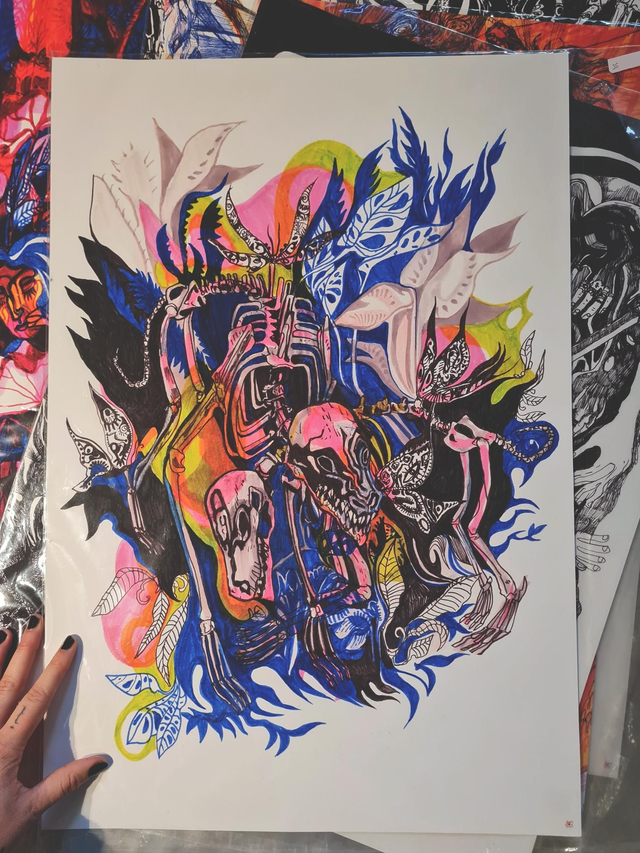 Reproduction illustration grand format - Entre chien et loup