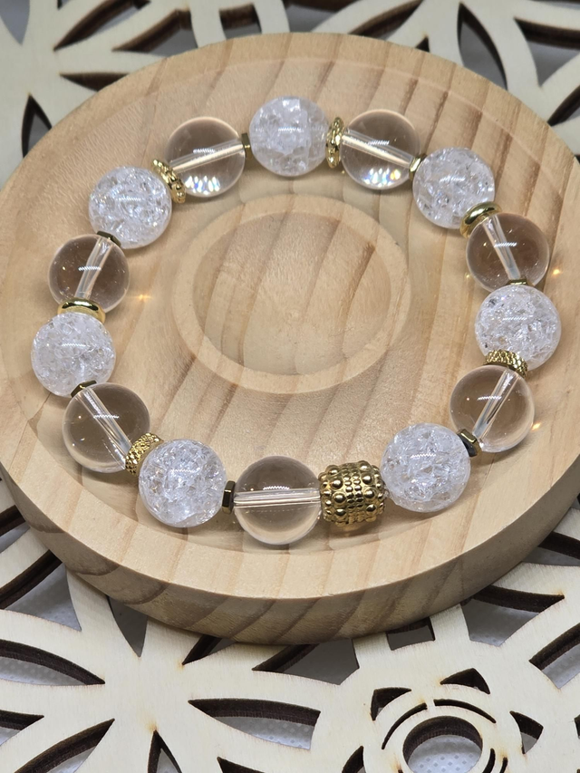 Bracelet Cristal de roche XL 1,2 cm 