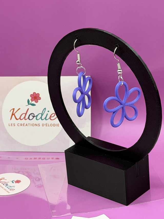 Boucles d'oreilles Fleurs - Attaches Crochet