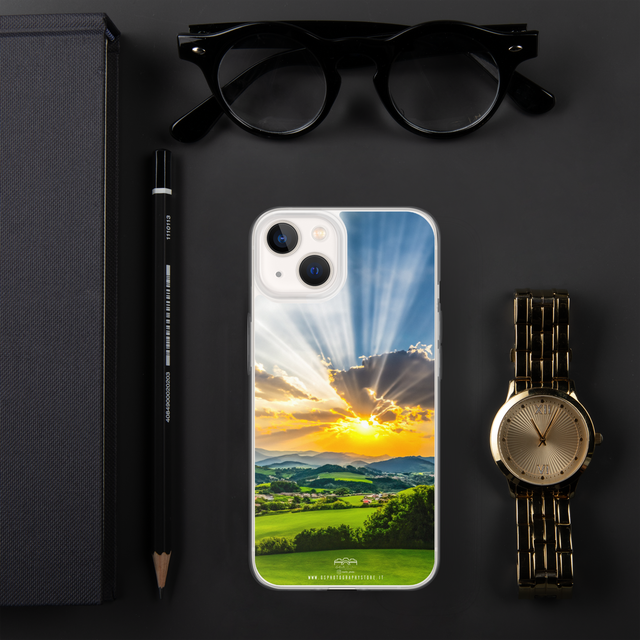 Cover iPhone in silicone sunset landscape sun