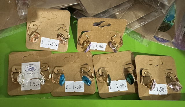 Glass Drop Earrings (various colours)