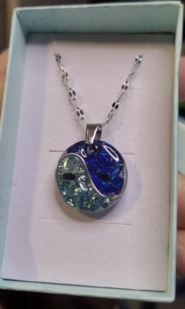 Colliers Ying/Yang bleu