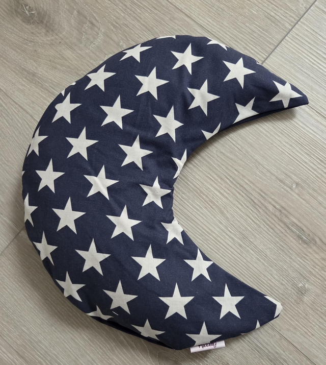 Wohlfühl-Mond, 33x15cm, "blau/Sterne"