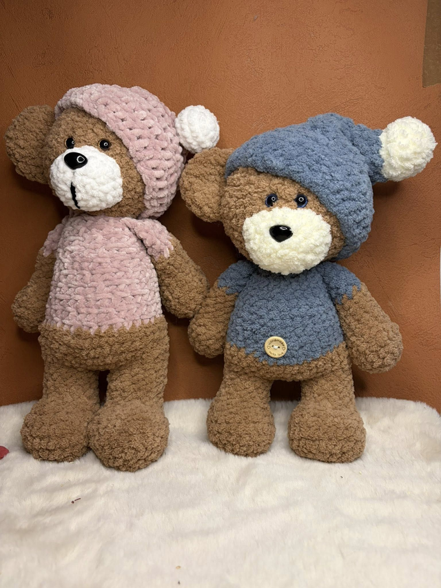 Ourson en pyjama fluffy personnalisable 🧸