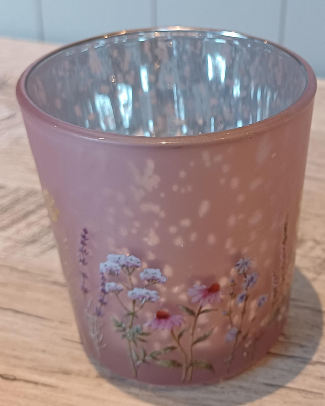 Pink Candle Pot Holder 