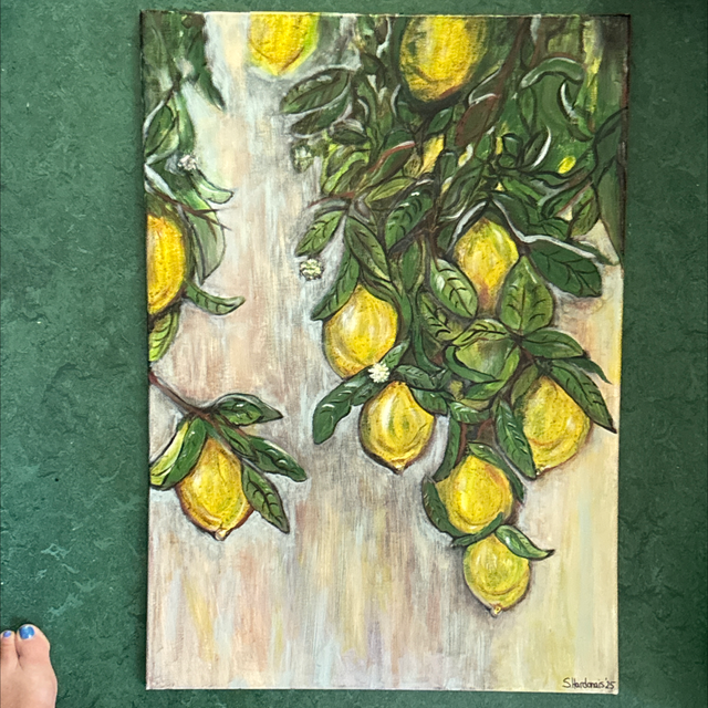 Zitronen Gemälde  70 x 50 cm 