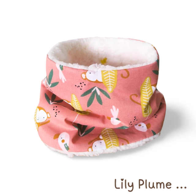 Col cache-cou 1 ère âge rose singes