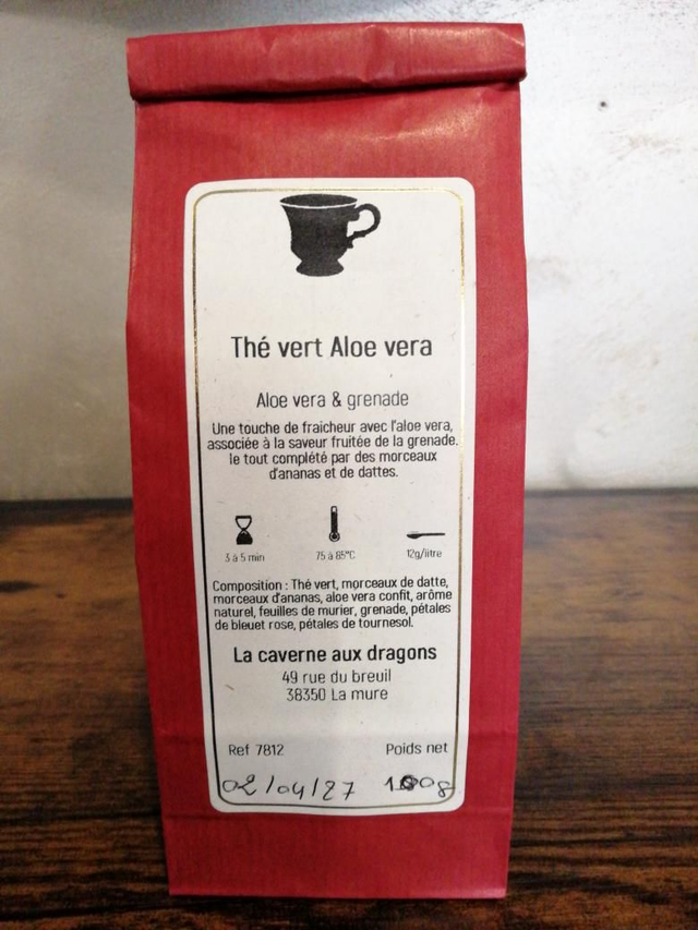 Thé vert Aloe Vera 100g