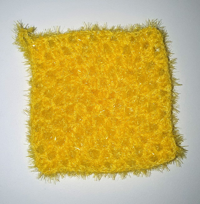 Lavette pour la toilette, la vaisselle ou les vitres jaune vif