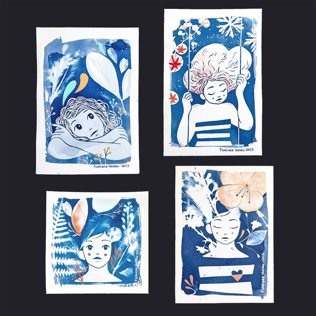 CYANOTYPES minis // brodés, peints ✨