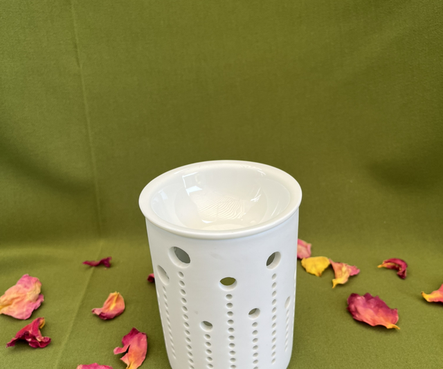 Brûleur à Fondants en porcelaine Blanc Mat