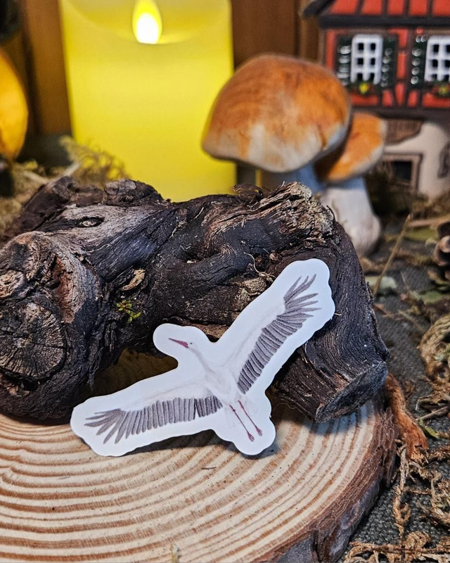 Sticker - Cigogne en vol