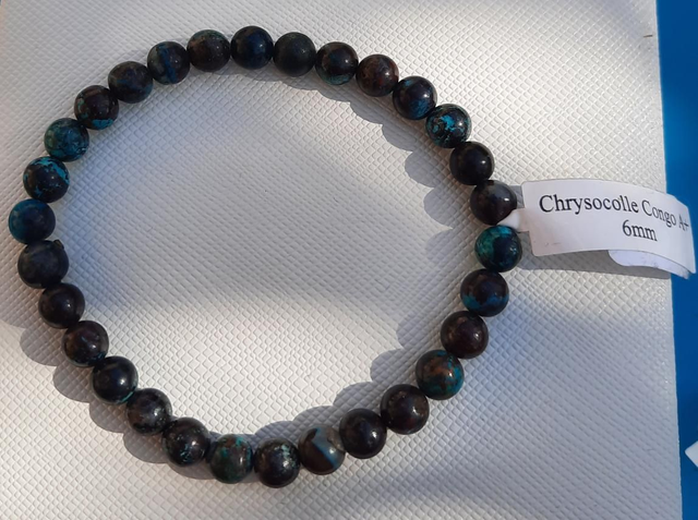 Bracelet boule 6mm Chrysocolle A+