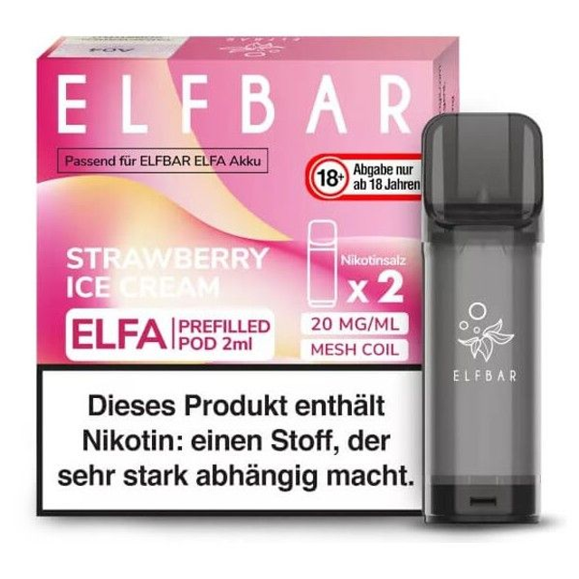 ELFBAR ELFA Prefilled Pods – Strawberry Ice Cream | 20 mg