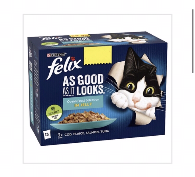 Felix As Good As It Looks Ocean Feast Selection in Jelly 12 x 100g (1.2kg) 