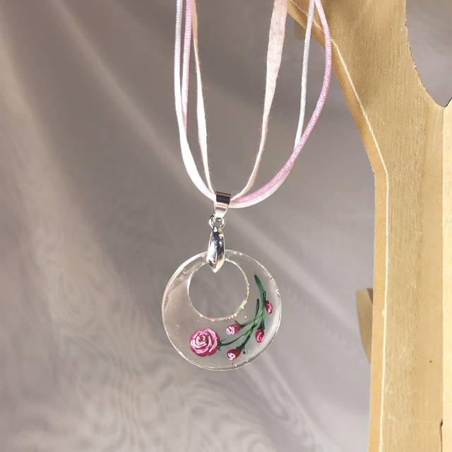 Collana trasparente "Rosa"