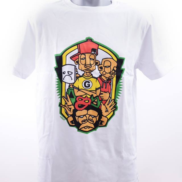 T-shirt Gkicks original’s Oskart Rasta white
