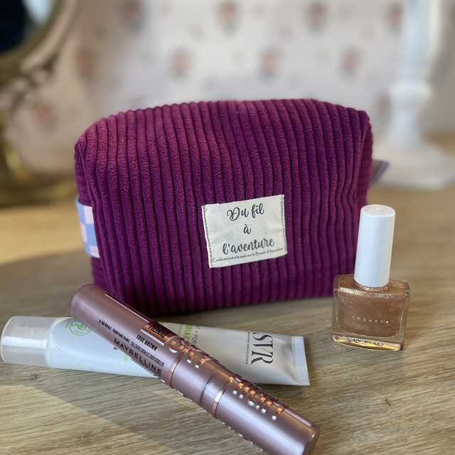Trousse de maquillage velours