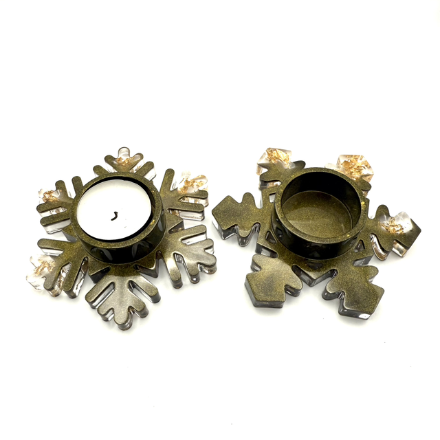 Bougeoirs (lot) Étoiles des Neiges Noël 