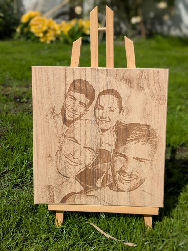 Gravure photo de famille