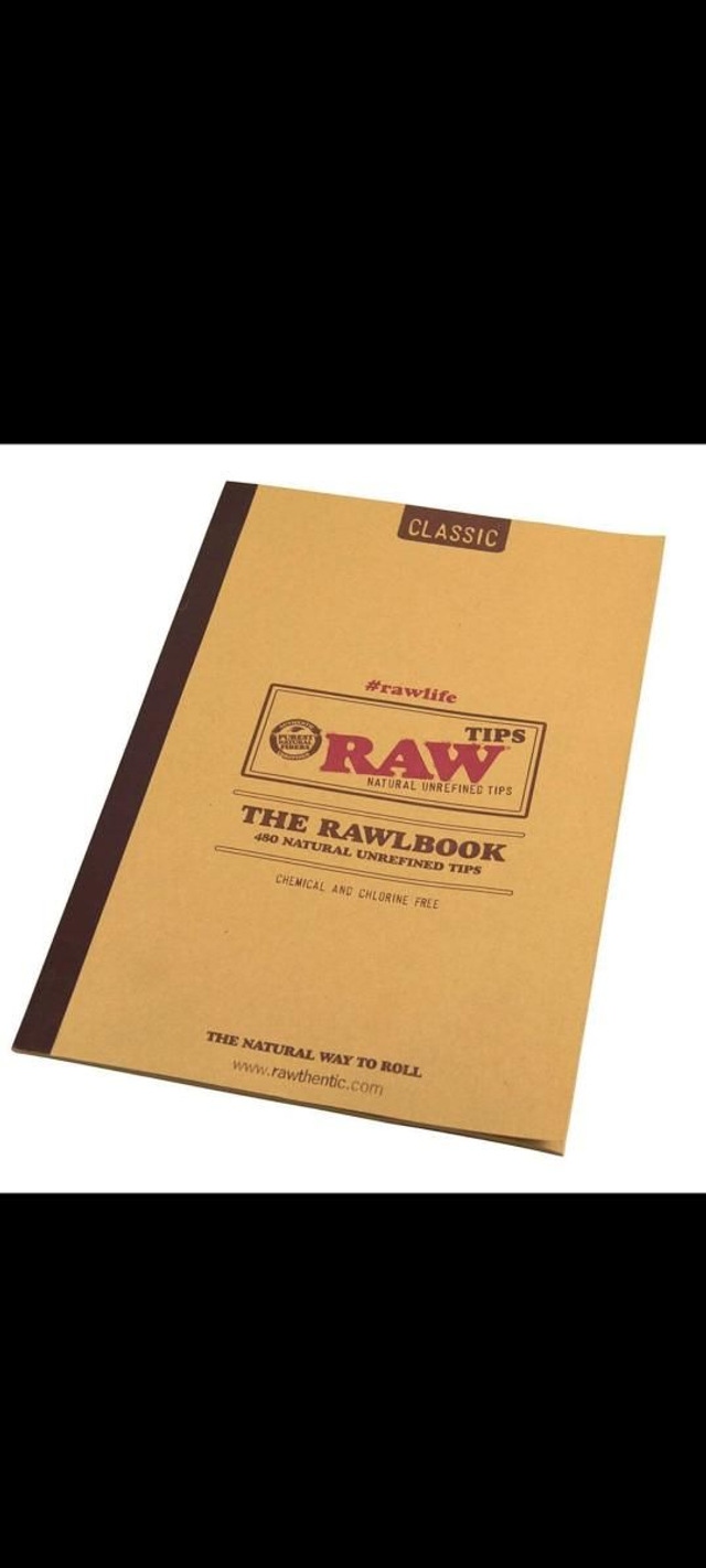 RAW Rawlbook 480 Natural Unrefined Tips in a Book

