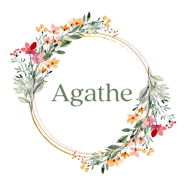 Lot de stickers papier &quot;Agathe&quot; - Personnalisable