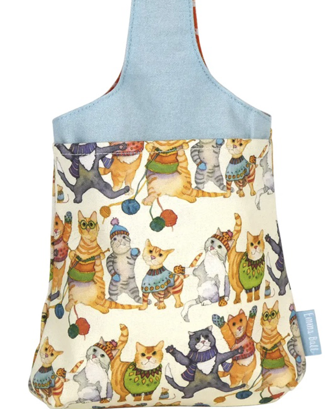 Kittens in Mittens Small Wrist Bag by Emma Ball