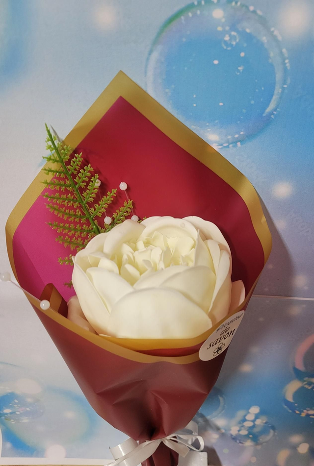 Pivoine de savon blanche 