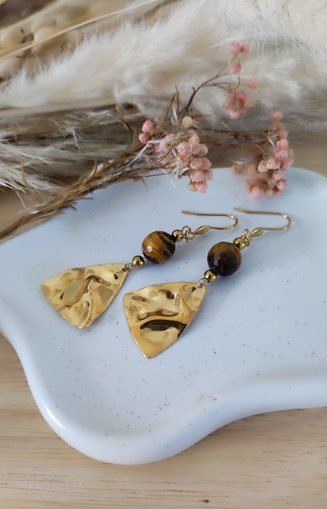 Boucles d'oreilles "Éternel" Oeil de tigre