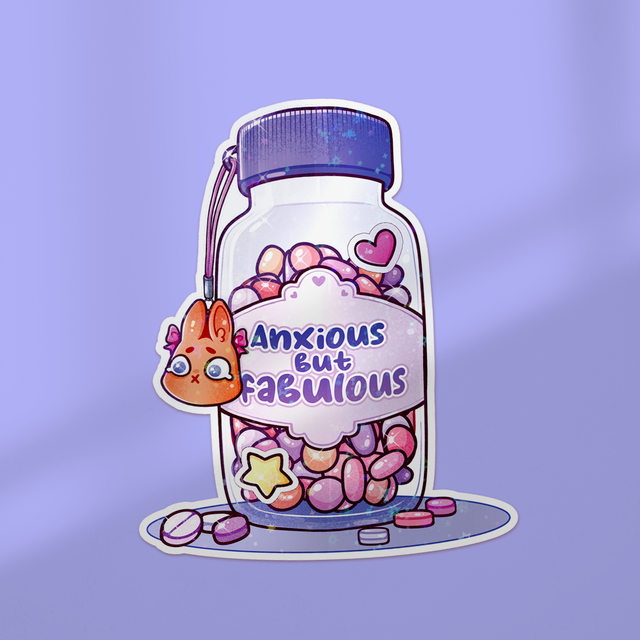 STICKER « ANXIOUS BUT FABULOUS »