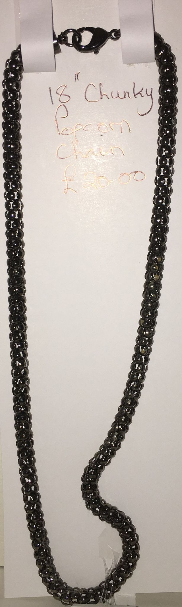 Black tone popcorn chain